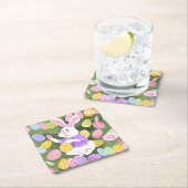 Osterhase Rechteckiger Pappuntersetzer (Vor Ort)