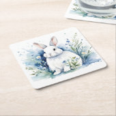 Osterhase Rechteckiger Pappuntersetzer (angewinkelt)