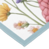 Osterhase Regenbogen Kunst Frühling Wildblumen Wie Tischdecke (Schrägansicht)