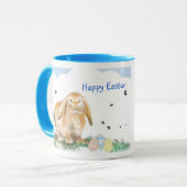 Osterhase Reim-Kaninchen Illustration Tasse (Vorderseite Links)