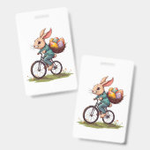 Osterhase Reiten mit dem Rad Basket der Eier Ausweis (Vorder- & Rückseite)