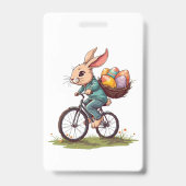 Osterhase Reiten mit dem Rad Basket der Eier Ausweis (Rückseite)