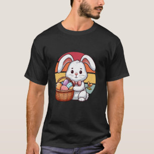 Osterhase Retro Kaninchen Eiersuche Sonntag Christ T-Shirt