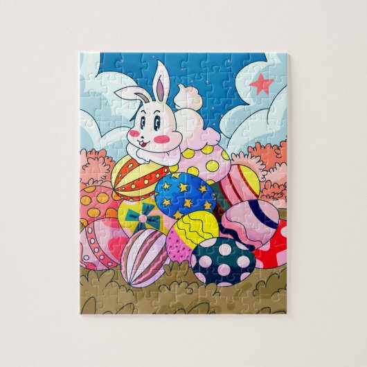Osterhase Riesenei Berg Puzzle (Vertikal)