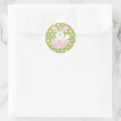 Osterhase Runder Aufkleber (Tasche)
