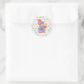 Osterhase Runder Aufkleber (Tasche)