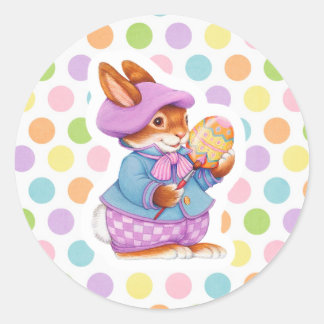 Osterhase Runder Aufkleber