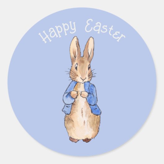 Osterhase Runder Aufkleber (Vorderseite)