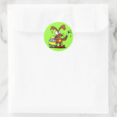Osterhase Runder Aufkleber (Tasche)