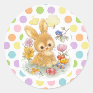 Osterhase Runder Aufkleber