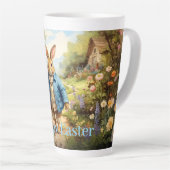Osterhase sammelt Ostereier Milchtasse (Rechte Ecke)