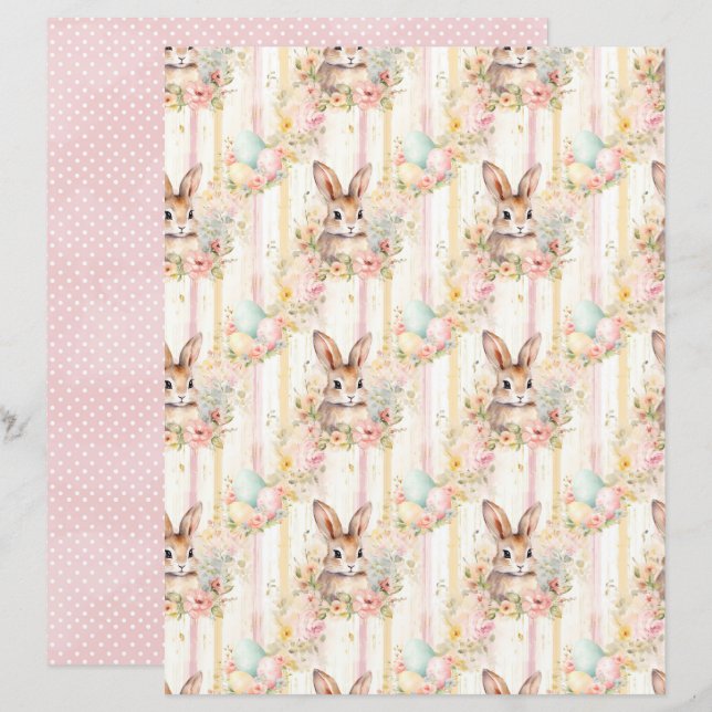 Osterhase-Schabkunstpapier im Vintage-Stil (Vorne/Hinten)