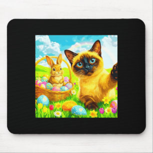 Osterhase Siamese Katze Selfie Kaninchen Kätzchen Mousepad