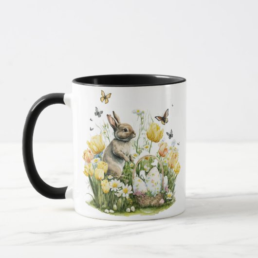 Osterhase Springbrunnen Garten Tasse (Links)