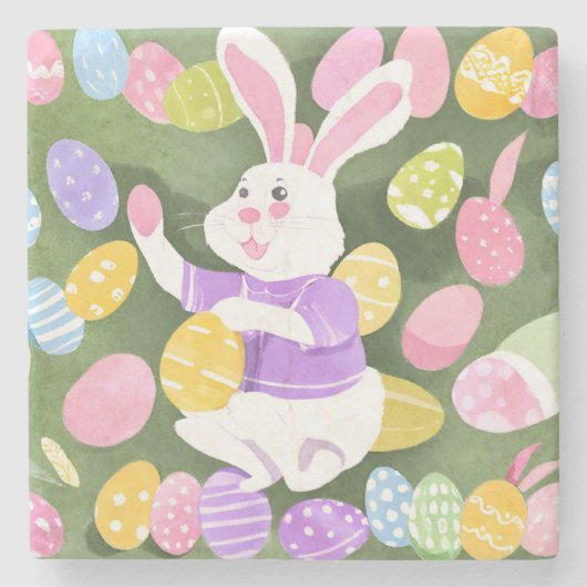 Osterhase Steinuntersetzer (Vorderseite)