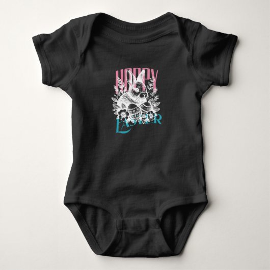 Osterhase Stempel mit Hopfen Baby Strampler (Vorderseite)