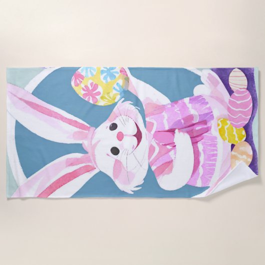 Osterhase Strandtuch (Vorderseite)