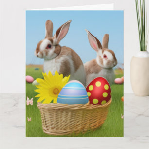 Osterhase süß für eine positive Stimmung Karte