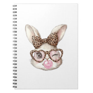 Osterhase Süße Brille Leopard Hase Kaninchen Oster Notizblock