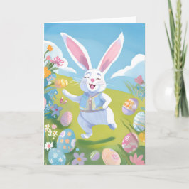 Osterhase | Süße Ostern Pastell Wildblume Feiertagskarte