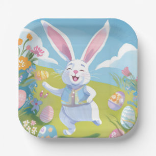Osterhase   Süße Ostern Pastell Wildblume Pappteller
