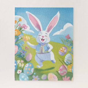 Osterhase   Süße Ostern Pastell Wildblume Puzzle