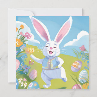 Osterhase | Süße Ostern Pastell Wildblumen Karte