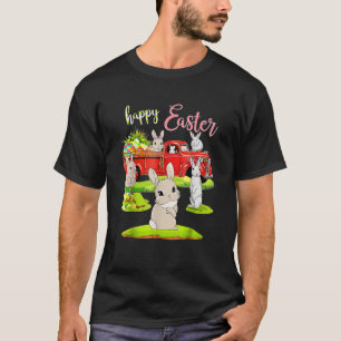 Osterhase Tag Reitet Roter LKW Liebe Hase Eier T-Shirt