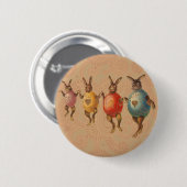 Osterhase Tanzende Eier Button (Vorne & Hinten)