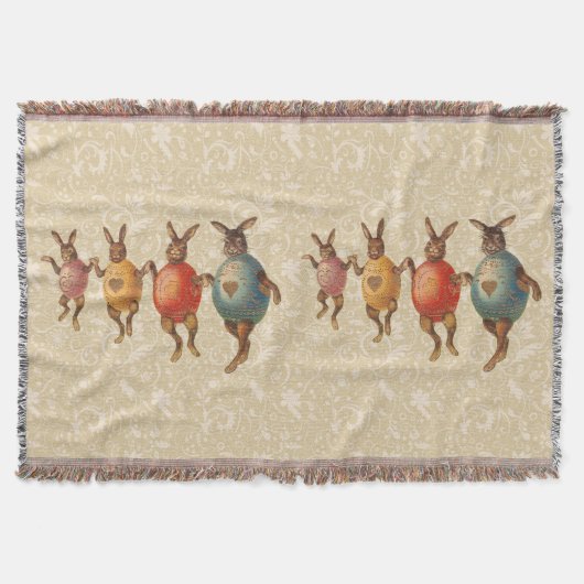 Osterhase Tanzende Eier Decke (Vorderseite)