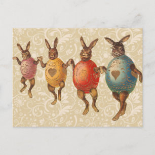 Osterhase Tanzende Eier Feiertagspostkarte
