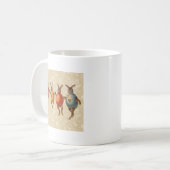Osterhase Tanzende Eier Kaffeetasse (Vorderseite Links)