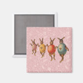 Osterhase Tanzende Eier Magnet (Vorderseite/Rückseite)