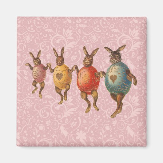 Osterhase Tanzende Eier Magnet (Vorne)
