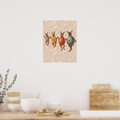 Osterhase Tanzende Eier Poster (Küche)