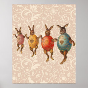 Osterhase Tanzende Eier Poster