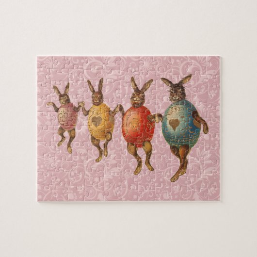 Osterhase Tanzende Eier Puzzle (Horizontal)