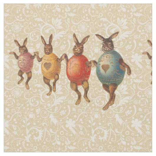 Osterhase Tanzende Eier Stoff (Nahaufnahme)