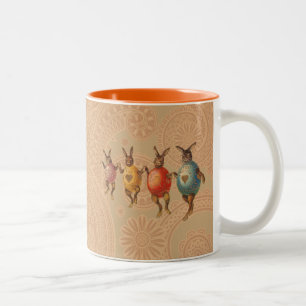 Osterhase Tanzende Eier Zweifarbige Tasse