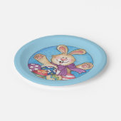 Osterhase - Teller auf Papier (Schrägansicht)