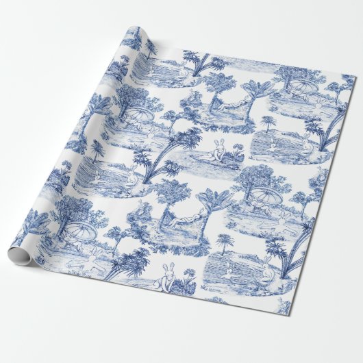 Osterhase Toilette Geschenkpapier (Ungerollt)