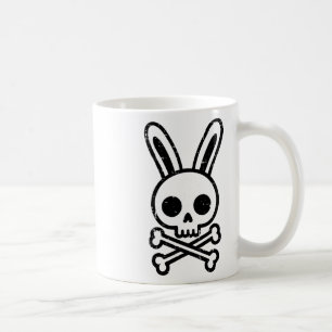Osterhase Totenkopf Kreuz Knochen Hase Goth Männer Kaffeetasse