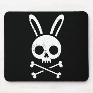 Osterhase Totenkopf Kreuz Knochen Hase Goth Männer Mousepad