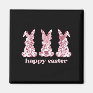 Osterhase Trip Rosa Chinoiserie für Ostern Magnet