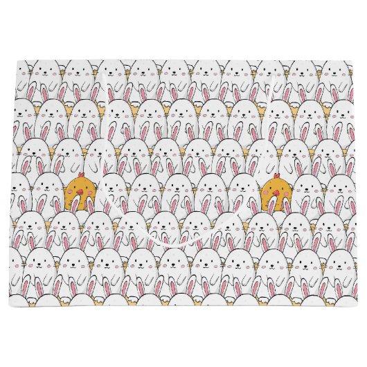 Osterhase und Baby Chicks Große Geschenktüte (Vorderseite)