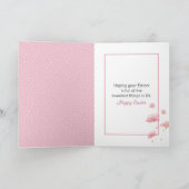 Osterhase und Blume Karte (Innenseite)