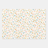 Osterhase und Blumen Frühjahr Geschenkpapier Set (Vorderseite)