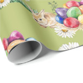 Osterhase und bunte Eier Geschenkpapier (Rolleneckpunkt)
