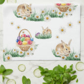 Osterhase und bunte Eier Handtuch (Gefaltet)