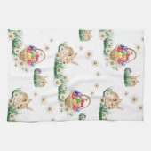Osterhase und bunte Eier Handtuch (Horizontal)